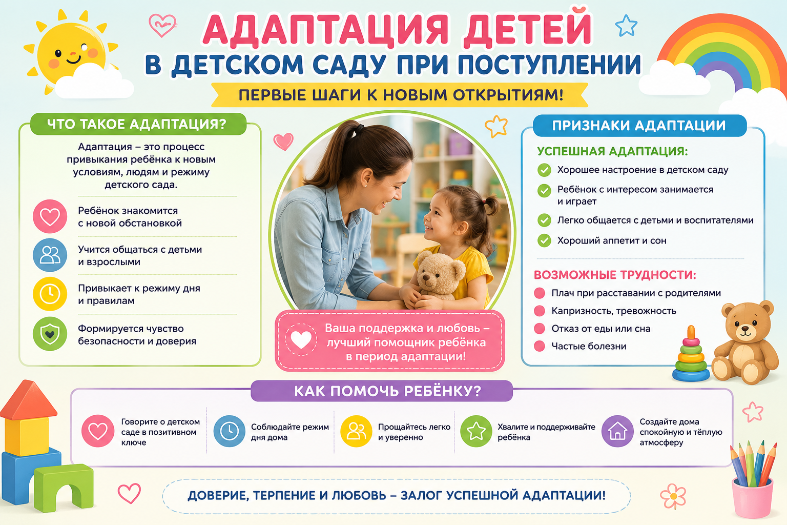 АДАПТАЦИЯ ДЕТЕЙ при поступлении в детский сад